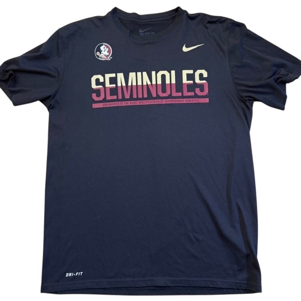 Florida State Seminoles Nike NCAA Noles black dri fit shirt Size Medium